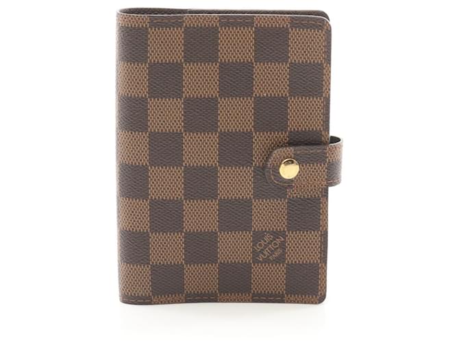 Louis Vuitton Agenda PM Damier Ebene Notebook Cover Brown Cloth Plastic  ref.2042114