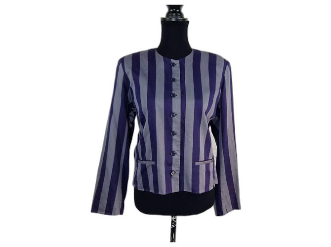 Giacca Kenzo da donna a righe blu vintage anni '80