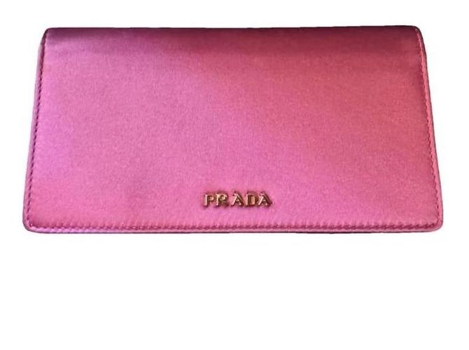 Prada Yes Fabric Wallet Pink