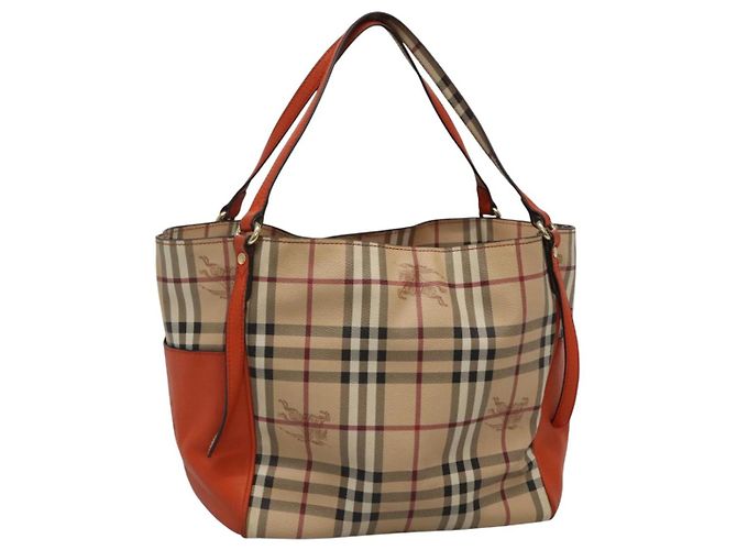 Bolsa Tote em PVC Nova Check da BURBERRY Bege Auth 114419