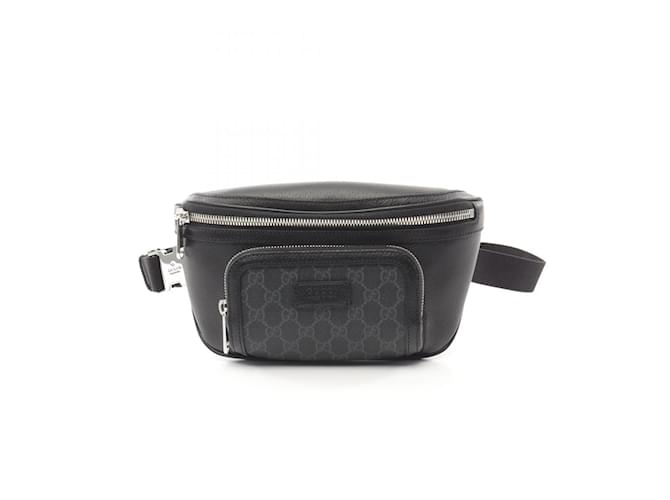 Gucci GG Supreme Small Belt Bag Black Leather Plastic  ref.2043472