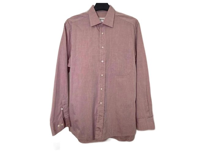 Camicia Hugo Boss rosa in cotone da uomo M