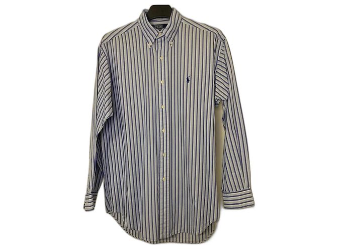 Camicia Polo Ralph Lauren blu in cotone da uomo S