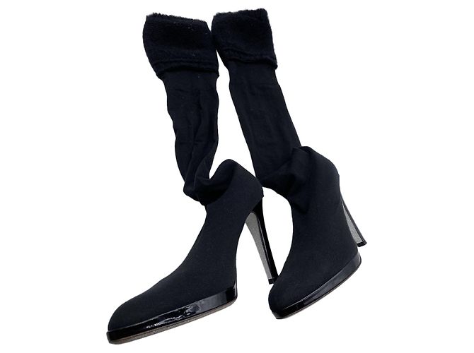 RENE CAOVILLA Boots T.EU 36 Cloth Black