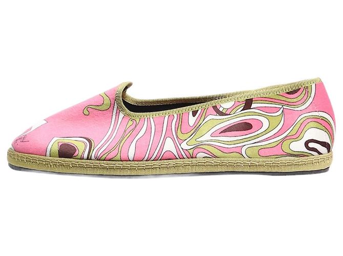 Emilio Pucci Ballerines roses et vertes - taille EU 37