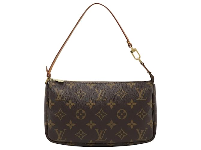 Louis Vuitton Pochette Accessoire Marrom Lona  ref.2044079