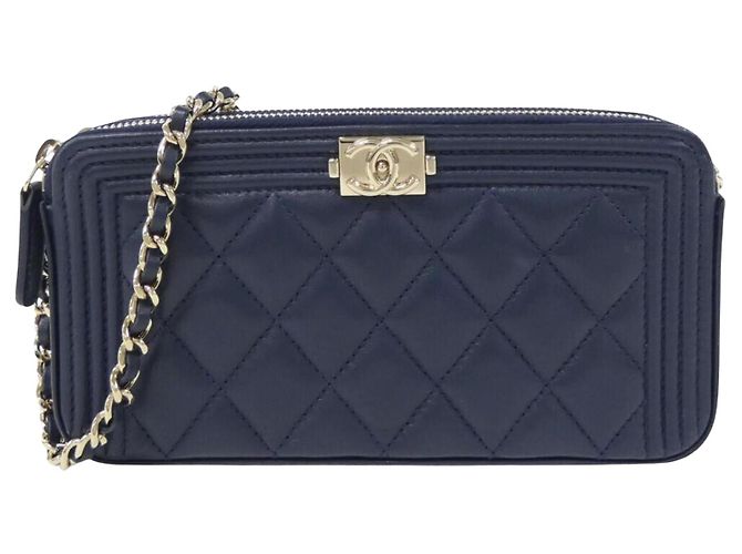 Chanel Boy Navy blue