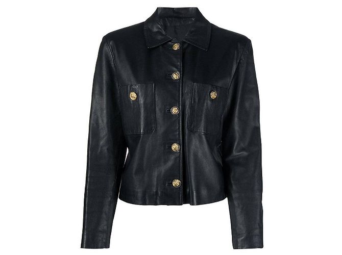 Autre Marque A.N.G.E.L.O. Vintage Cult Black Leather Jacket