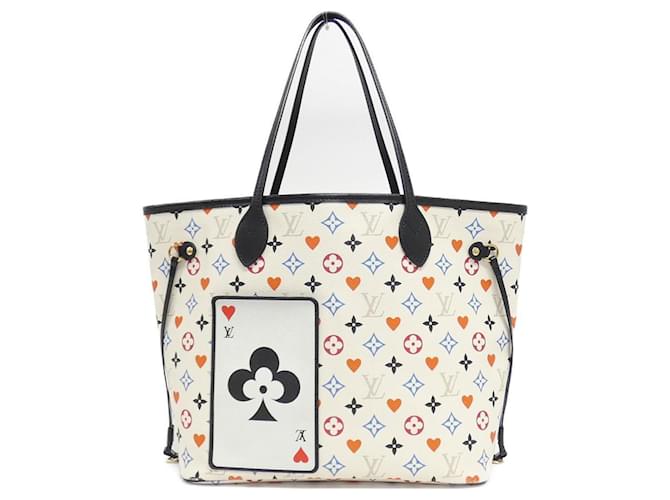 Louis Vuitton Neverfull MM Branco Lona  ref.2046492