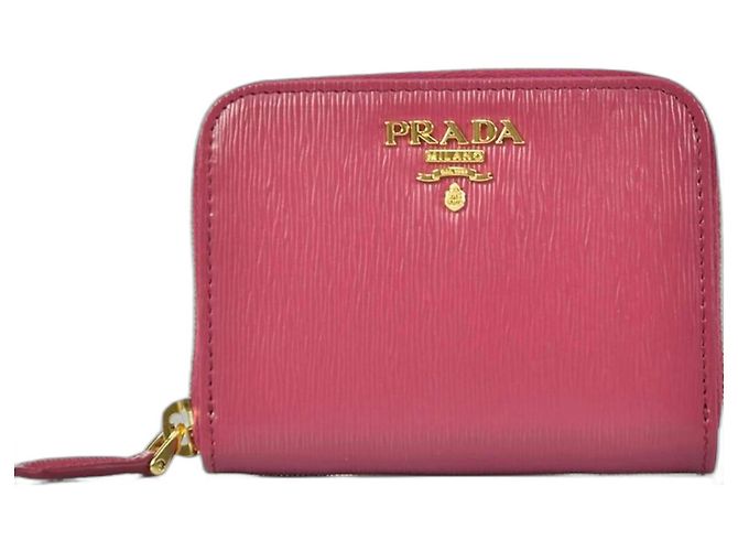 Prada Leather Coin Purse Pink