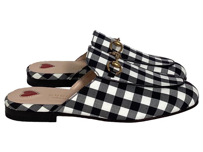 Mules Gucci Princetown Horsebit in cotone multicolore
