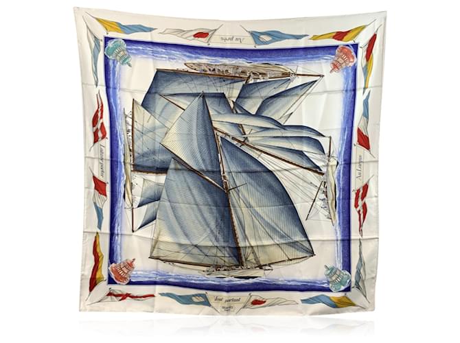 Hermès Hermes Vintage Silk Scarf Vent Portant 1988 Yannick Manier Multiple colors  ref.2046917