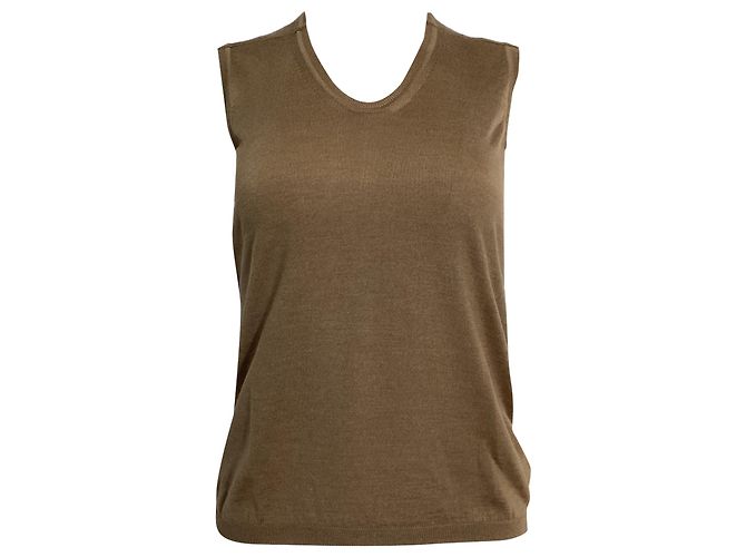 Brauner Cashmere-Top von Saint Laurent Rot