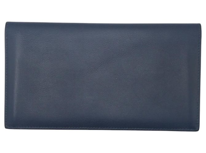 Hermès Hermes Citizen Twill Long Silk Wallet Blue Navy blue