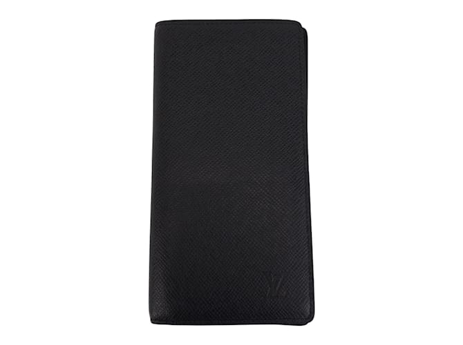 Louis Vuitton Taiga Portefeuille Brazza Long Wallet Black Leather  ref.2047147