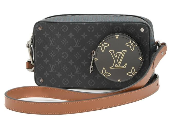 Louis Vuitton Volga Preto Lona  ref.2047515