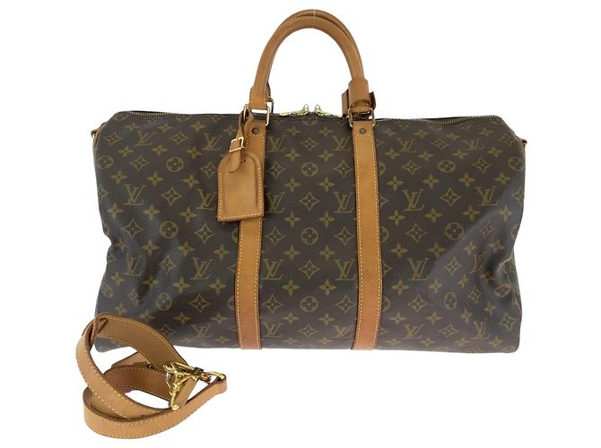 Louis Vuitton Monogram Keepall 50 Bandoulière Marrom