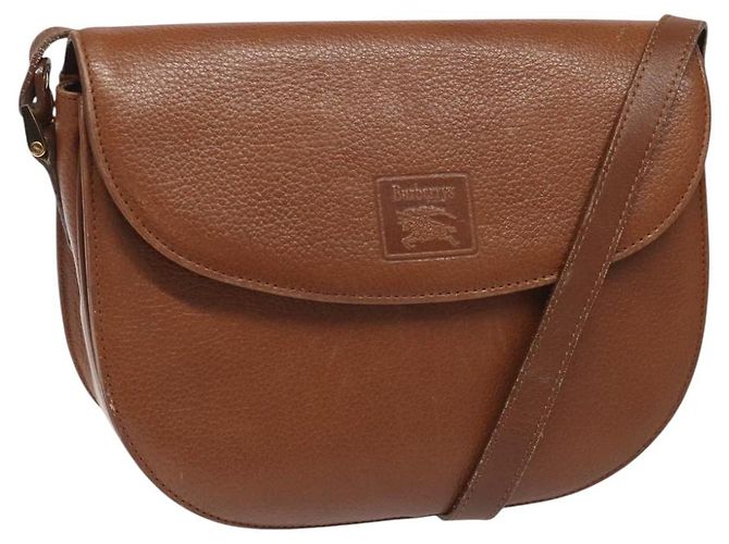 Autre Marque Borsa a Spalla Burberrys in Pelle Marrone Oro Auth bs21879 D'oro