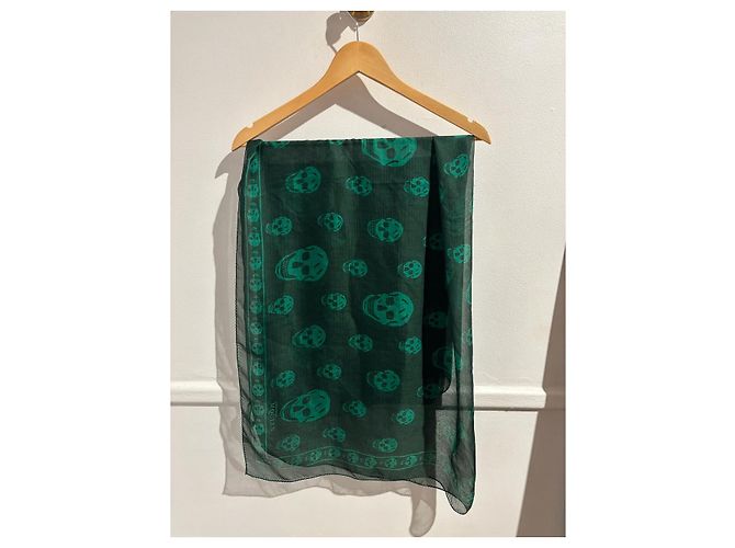 Cachecóis ALEXANDER MCQUEEN T. Seda Verde