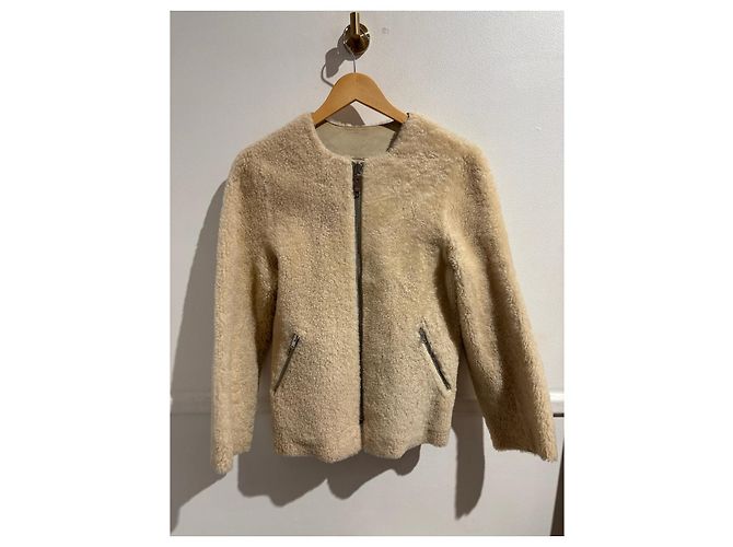 Isabel Marant Lammfelljacke T.36 Beige