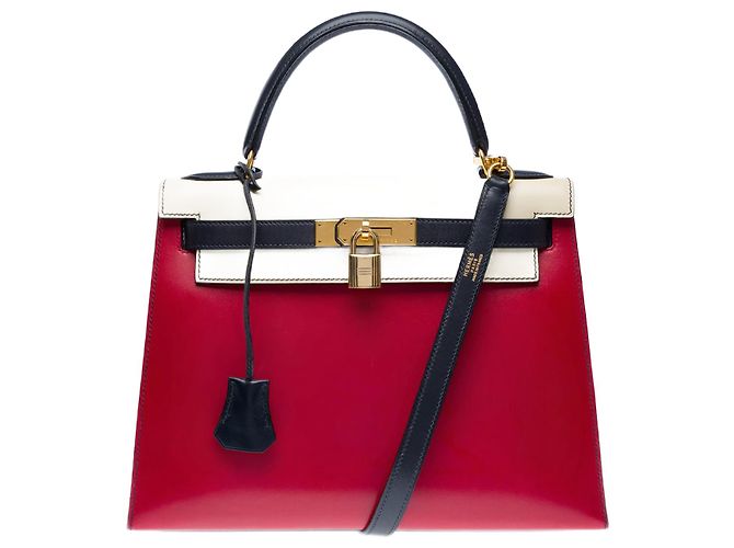 Hermès HERMES Kelly 28 Bag in Multicolor Leather - 102525 Multiple colors