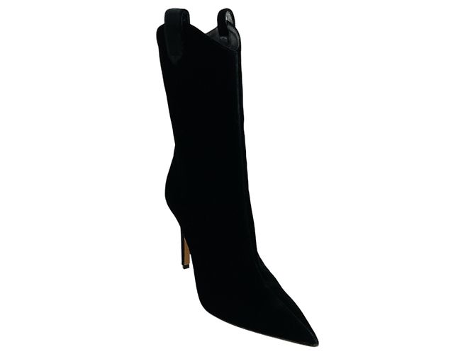 Stivali Wayne in velluto nero Alexandre Vauthier