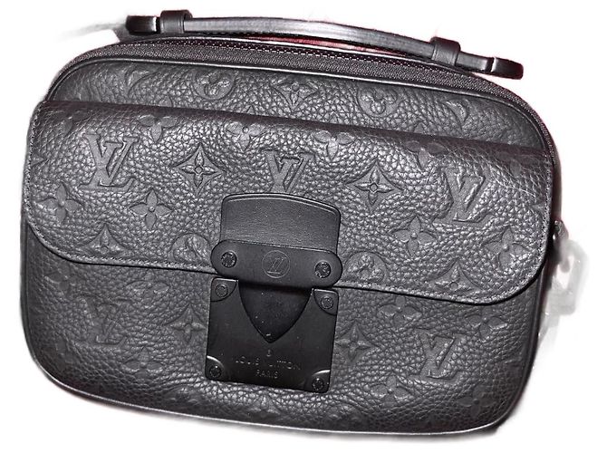 Louis Vuitton S Lock Messenger Black Taurillon Leather