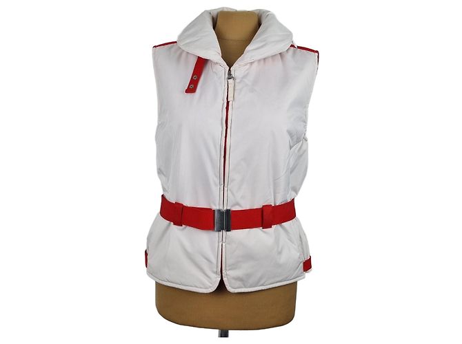 Escada Jacke Weiß aus Polyester L