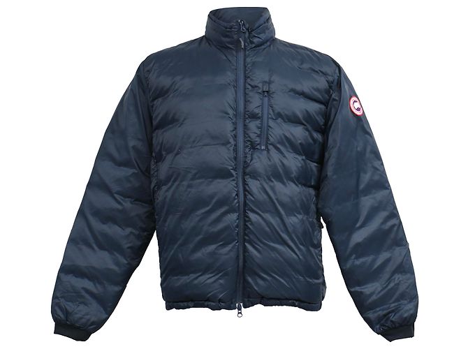 Canada Goose Hybridge Perren Slim Fit Down Jacket In Navy Blue Nylon