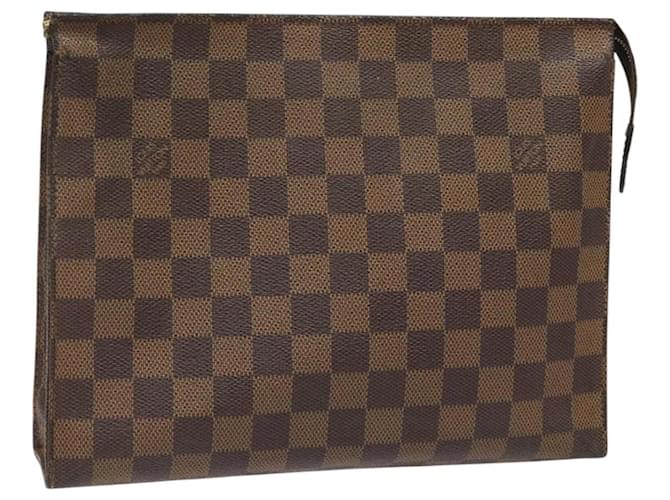 LOUIS VUITTON Poche Toilette Damier Ebene 26 N47543 LV Auth 113577  ref.2048744