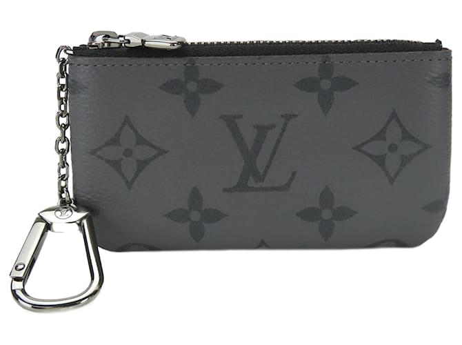 Louis Vuitton Monogram Eclipse Coin Purse Brown Black Cloth  ref.2048855