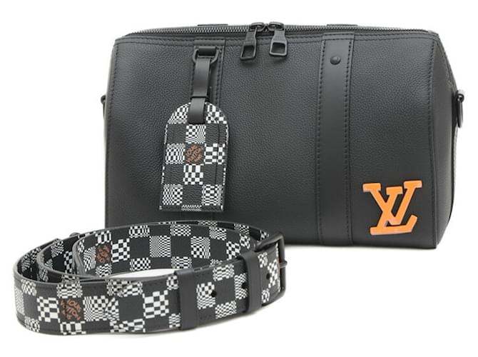 Louis Vuitton City Keepall Shoulder Bag Black Leather  ref.2048877