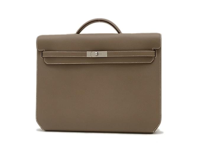 Hermès Hermes Kelly Depeche 36 Handbag Taupe Leather  ref.2048899
