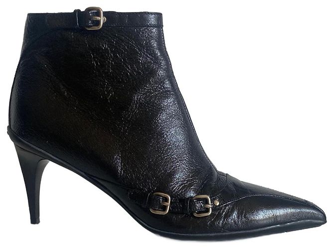 Stivaletti Miu Miu in pelle nera Nero