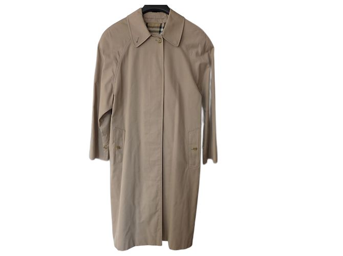 Abrigo Burberry Camden de algodón beige