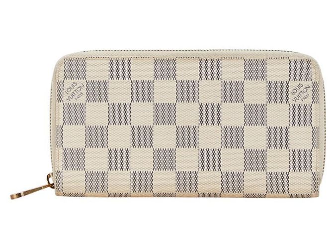 Zippy Cartera larga Damier Azur Louis Vuitton Blanco