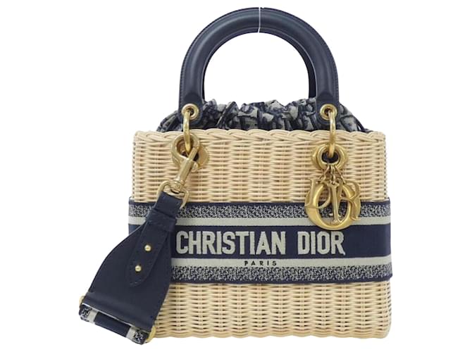 Dior Cannage Lady Blue Cloth  ref.2049551