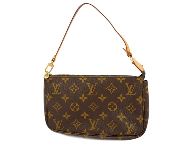 Louis Vuitton Pochette Accessoire Marrom Lona  ref.2050283