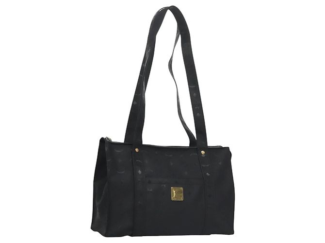 Borsa a spalla MCM Vicetos Logogram PVC Nera Auth SW023 Nero