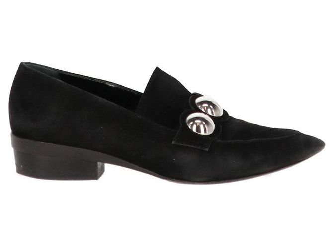 Hermès Black Suede Loafers - 2000s