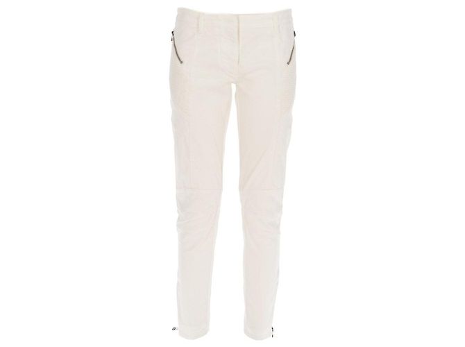 Pantalones de denim blanco de algodón Balmain - años 2000