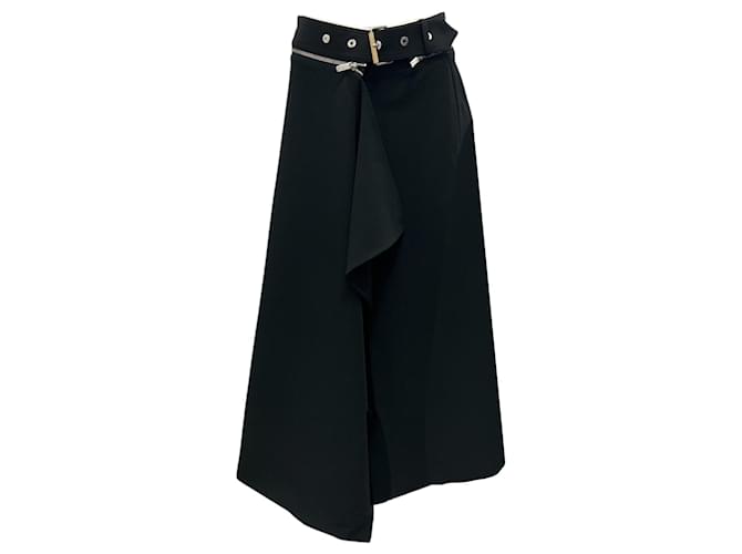 Autre Marque Dion Lee Black Bonded Cady Belted Zip-Away Skirt Polyester  ref.2051183