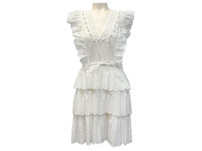 Ulla Johnson White Lilith Dress Cream Cotton  ref.2051185