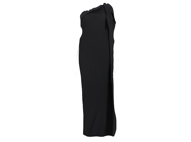 Roland Mouret Setosa Gown Black Polyester Wool  ref.2051331
