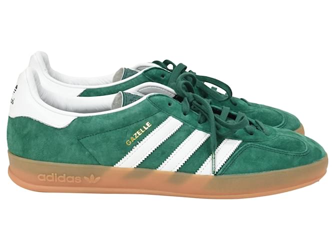 Autre Marque Adidas Gazelle Indoor Trainers in Green Suede  ref.2051359