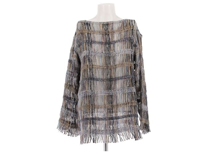 MISSONI Strickwaren T.IT 44 Wolle Grau