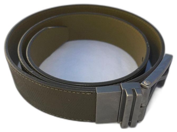 Montsouris Louis Vuitton Gürtel Leder Olivgrün
