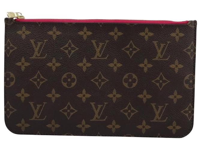 Louis Vuitton Neverfull pouch Brown Cloth  ref.2052065