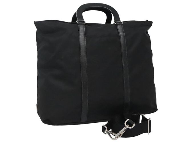 PRADA Handtasche Nylon 2-Wege Schwarz Auth ki5424