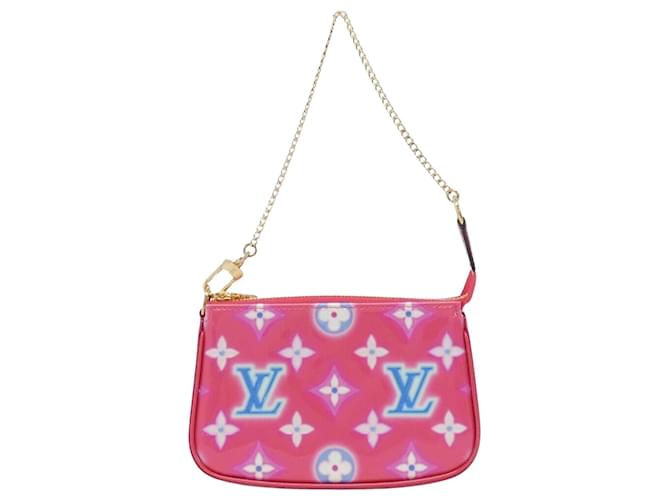 Mini Pochette Acessórios Louis Vuitton Rosa Couro envernizado  ref.2053849